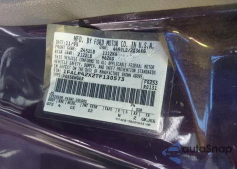 1996 Ford Mustang Gt z USA, uszkodzony, nr VIN 1FALP42X2TF130573